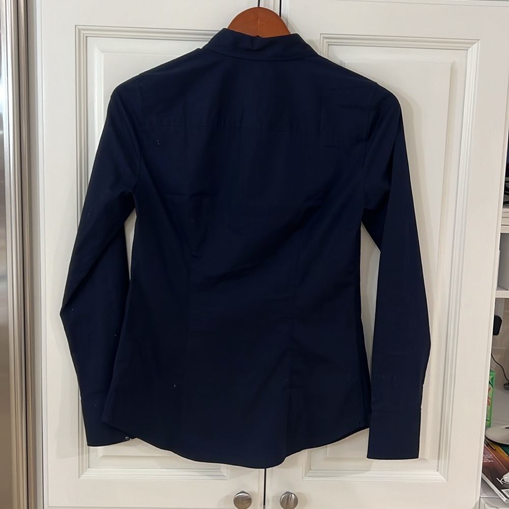 J.Crew Dark Navy Stretch Perfect Button Down Shir… - image 3